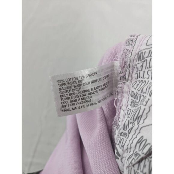 Wild Fable Bermuda Jean Shorts Super High Rise Pleated Light Purple 02 Relax Fit - Picture 13 of 13